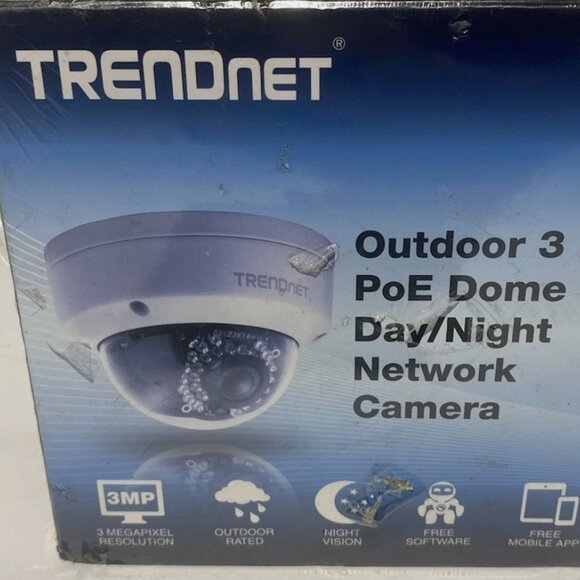 Trendnet TV-IP311PI 3 Megapixel PoE Dome Network Security Camera - Picture 1 of 8